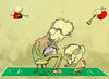 Cartoon: Solid game (small) by Garrincha tagged cuba castro