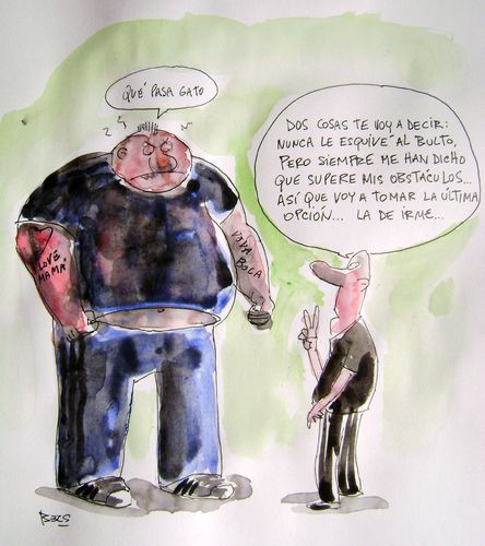 Cartoon: Esquivar el bulto (medium) by el Becs tagged escapar