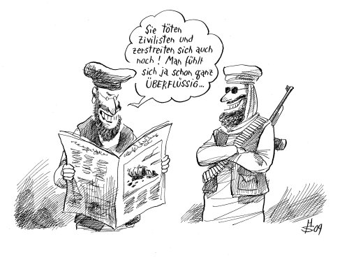 Cartoon: Ein Fest für die Taliban (medium) by Heiko Sakurai tagged taliban,afghanistan,bundeswehreinsatz,jung