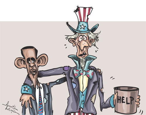 Cartoon: Economic crisis (medium) by awantha tagged economic,crisis