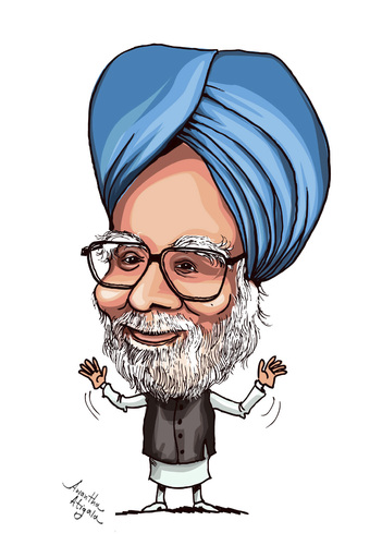 Cartoon: Manmohan Singh (medium) by awantha tagged indian,politics