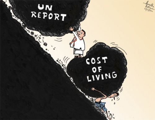 Cartoon: UN (medium) by awantha tagged un,panel,report,on,sl