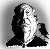 Cartoon: Alfred Hitchcock (small) by awantha tagged alfred hitchcock