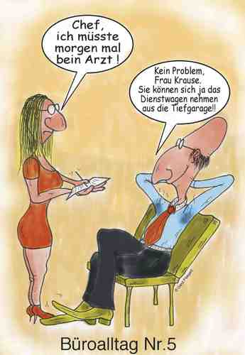 Cartoon: Bein Arzt (medium) by boogieplayer tagged im,büro