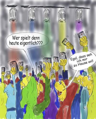 Cartoon: Das Rockkonzert (medium) by boogieplayer tagged handy