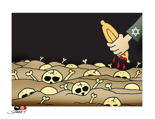Cartoon: Bread.. (medium) by saadet demir yalcin tagged bread,gaza,syalcin