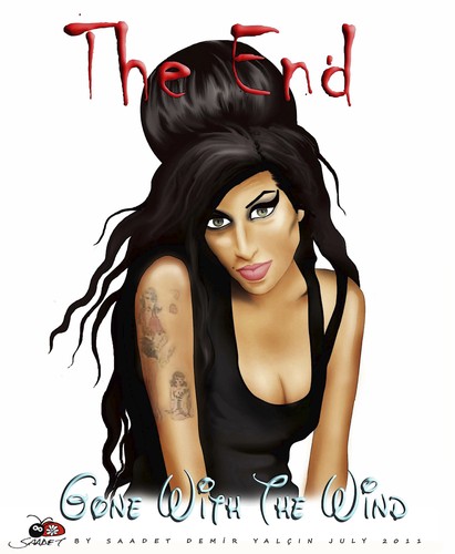 Cartoon: Gone With The Wind (medium) by saadet demir yalcin tagged amywinehouse,sdy,saadet