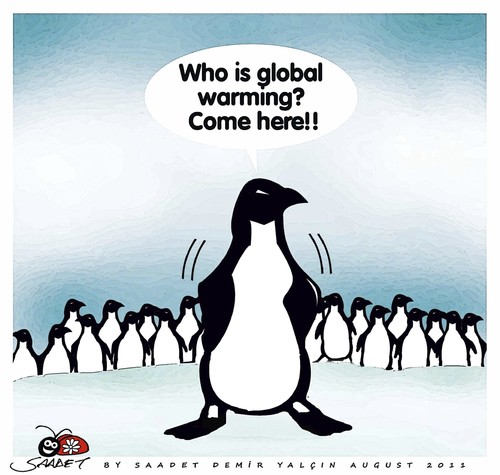 Cartoon: Hero Penguin (medium) by saadet demir yalcin tagged saadet,sdy,globalwarming,penguin