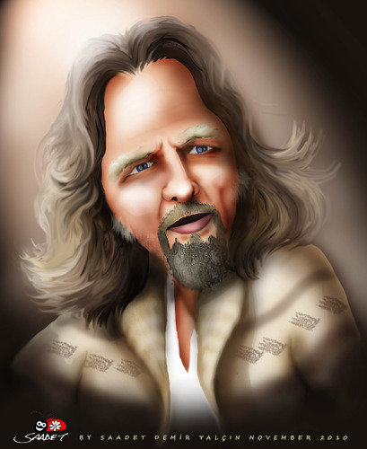 Cartoon: Jeff Bridges (medium) by saadet demir yalcin tagged saadet,sdy,syalcin,jeffbridges,turkey