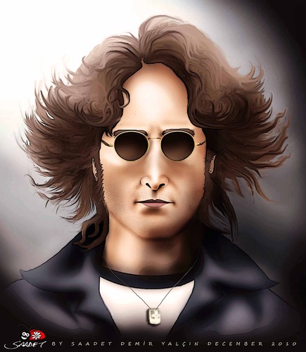 Cartoon: John Lennon (medium) by saadet demir yalcin tagged music,beatles,johnlennon,sdy,syalcin,saadet