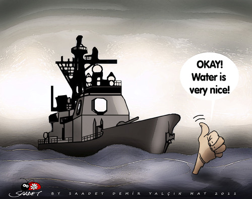 Cartoon: Water is very nice... (medium) by saadet demir yalcin tagged saadet,sdy,osama,bin,laden