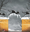 Cartoon: Cats in the winter... (small) by saadet demir yalcin tagged saadet,sdy,winter,cats,cold,ice