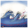 Cartoon: No limit for tsunami... (small) by saadet demir yalcin tagged saadet sd syalcin turkey japan tsunami