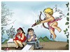 Cartoon: Obese love (small) by saadet demir yalcin tagged saadet,sdy,love,eros,arrow