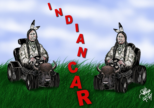 Cartoon: INDIAN CAR (medium) by T-BOY tagged car,indian