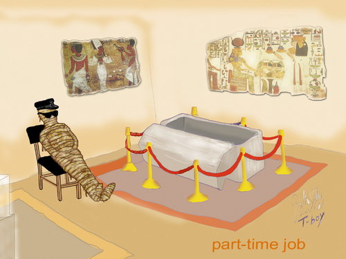 Cartoon: PART TIME JOB (medium) by T-BOY tagged job,time,part