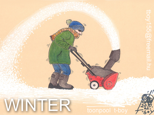 Cartoon: WINTER (medium) by T-BOY tagged winter