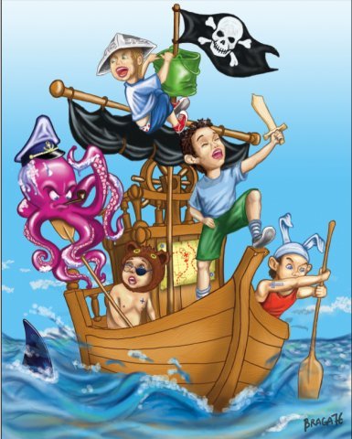 Cartoon: Pirates! (medium) by Braga76 tagged pirates