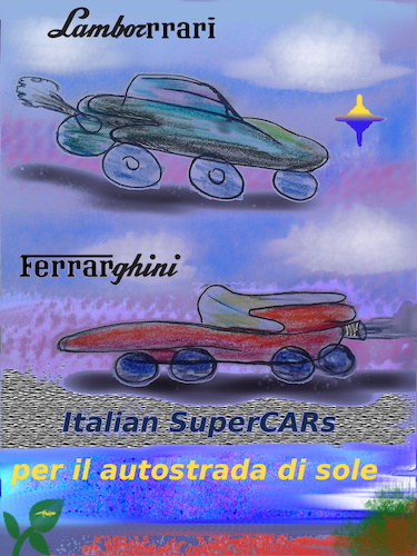 Cartoon: bella macchina (medium) by wheelman tagged italien,cars