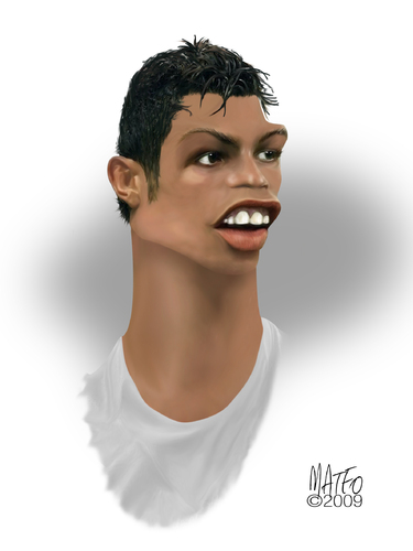 Cartoon: Cristiano Ronaldo (medium) by geomateo tagged sport,football,soccer,portugal,madrid,real,cristiano,ronaldo