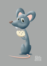 Cartoon: little mouse (small) by geomateo tagged animal,mouse,fun,kids,cheese