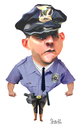 Cartoon: COP (small) by mikess tagged police,officer,cop,law,enforcement,arrest,badge,gun
