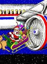 Cartoon: santa engine (small) by Mike Mason tagged christmas humor