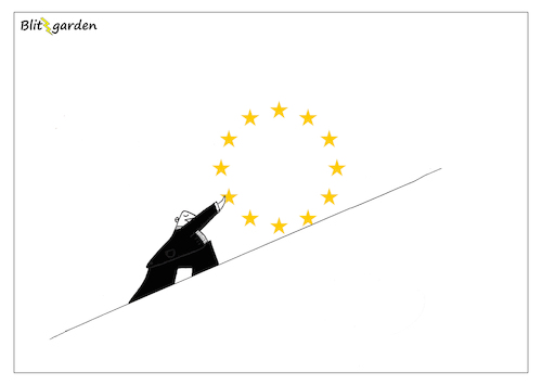 Cartoon: EU-Sisyphos (medium) by Oliver Kock tagged eu,europa,differenzen,krise,cartoon,nick,blitzgarden