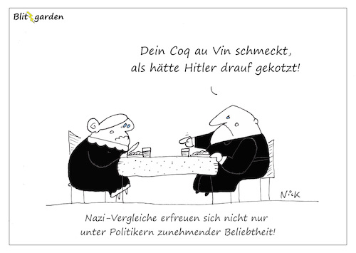 Cartoon: Nazivergleiche im Trend (medium) by Oliver Kock tagged nazi,holland,deutschland,türkei,erdogan,politik,nazivergleiche,cartoon,nick,blitzgarden