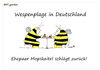 Cartoon: Wespenplage ... (small) by Oliver Kock tagged wespen,wespenplage,sommer,deutschland,ehepaar,kostüm,kuchen,cartoon,nick,blitzgarden