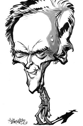 Cartoon: Clint Eastwood 2 (medium) by stieglitz tagged eastwood,clint,stieglitz,daniel,by,karikatur,caricatura,caricature