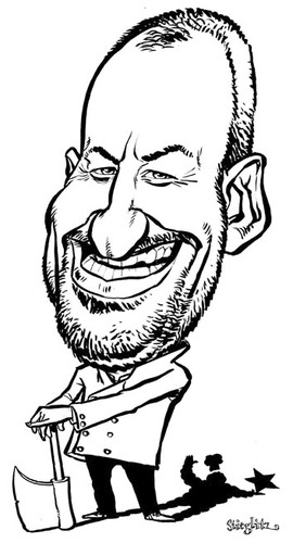 Cartoon: Frank Rosin (medium) by stieglitz tagged frank,rosin,das,fallbeil,karikatur,topfgeldjäger