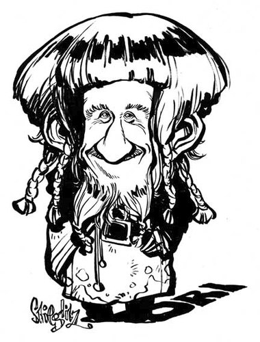Cartoon: Ori (medium) by stieglitz tagged adam,brown,ori,the,hobbit,karikatur,caricature,caricatura