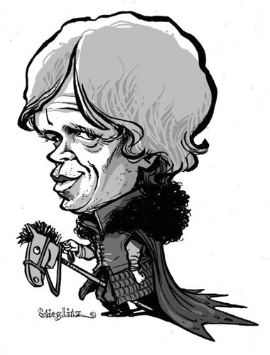 Cartoon: the imp (medium) by stieglitz tagged peter,dinklage,game,of,thrones,tyrion,lannister,karikatur,caricature,caricatura