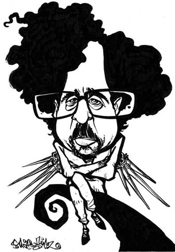 Cartoon: Tim Burton (medium) by stieglitz tagged tim,burton,caricature,caricatura,karikatur,daniel,stieglitz