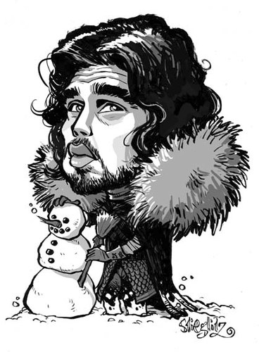 Cartoon: Winters coming - jippeeeee! (medium) by stieglitz tagged jon,snow,kit,harington,game,of,thrones,karikatur,caricature,caricatura