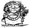 Cartoon: Bombur (small) by stieglitz tagged stephen,hunter,bombur,dwarf,dwarves,the,hobbit,karikatur,caricature,caricatura