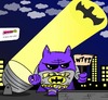 Cartoon: Batmonster (small) by BRAINFART tagged batman bruce wayne dc comic cartoon character humor fun funny lustig spass witzig bat toonpool
