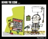 Cartoon: Behind the Scene (small) by BRAINFART tagged comic,cartoon,character,art,humor,lustig,witzig,zeichnung,drawing,fun,amazing,toonpool,bank,money,capitalism,banker,dirty,atm