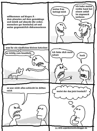 Cartoon: Ein Comic über ferne Welten (medium) by gloiman tagged sdö,lsc,asfjk,knoten