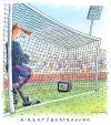 Cartoon: Direktübertragung (small) by Gebhard tagged fussball,torwart,fernsehen