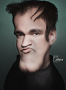 Cartoon: Quentin Tarantino (small) by Quidebie tagged quentin,tarantino,caricature,karikatuur,movie,star,film