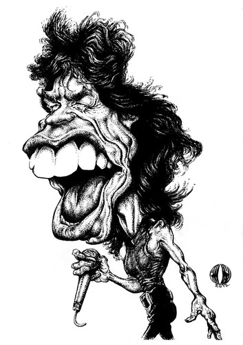 Cartoon: Mick Jagger 1 (medium) by Grosu tagged rockmusicmickjaggerrollingstones