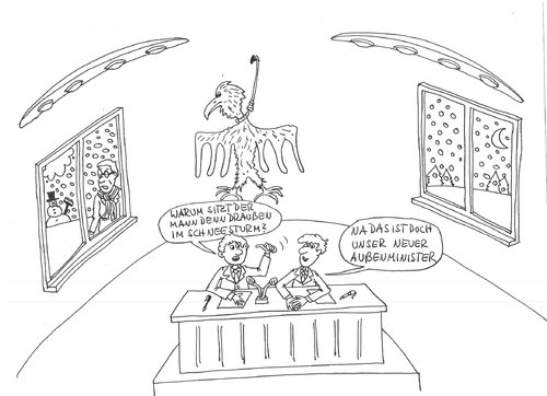 Cartoon: Bundesregierung (medium) by Wolfgang tagged bundestag,politik,westerwelle,außenminister