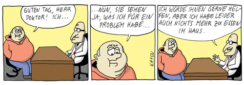 Cartoon: Dr.Aberwitz3 Übergewicht (medium) by KAYSN tagged übergewicht,arzt,comic