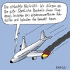 Cartoon: Flugzeug (small) by KAYSN tagged flugzeug,flugzeugabsturz,umweltfreundlich