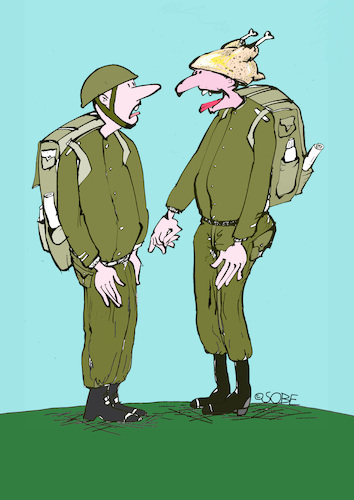 Cartoon: Kopfschutz (medium) by sobecartoons tagged alternative,weiche,variante,abschreckung,bundeswehrersatzhelm,alternative,weiche,variante,abschreckung,bundeswehrersatzhelm