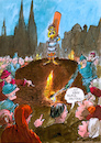 Cartoon: Holzverbrennung (small) by sobecartoons tagged feinstaub,co2,religionsopfer,schaulustige