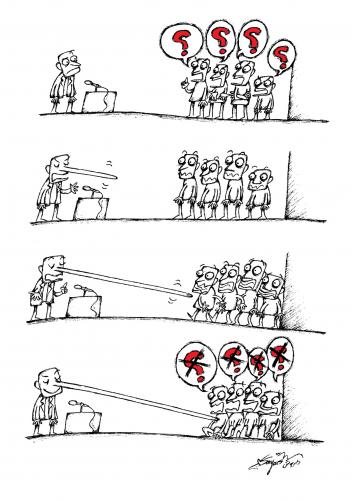 Cartoon: lies (medium) by dariush tagged iran