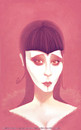 Cartoon: Morticia the pale (small) by fantasio tagged munsters,adams,family,morticia,pale,caricature